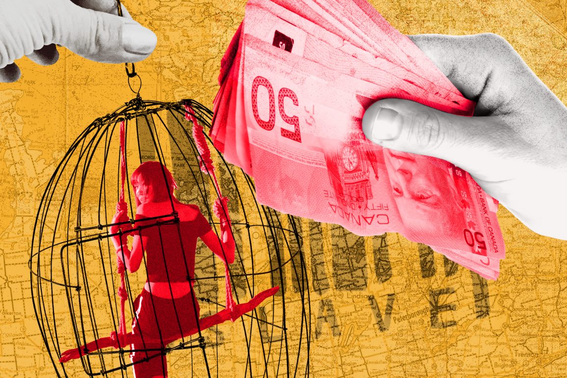 Human trafficking illustration by David Ganhão