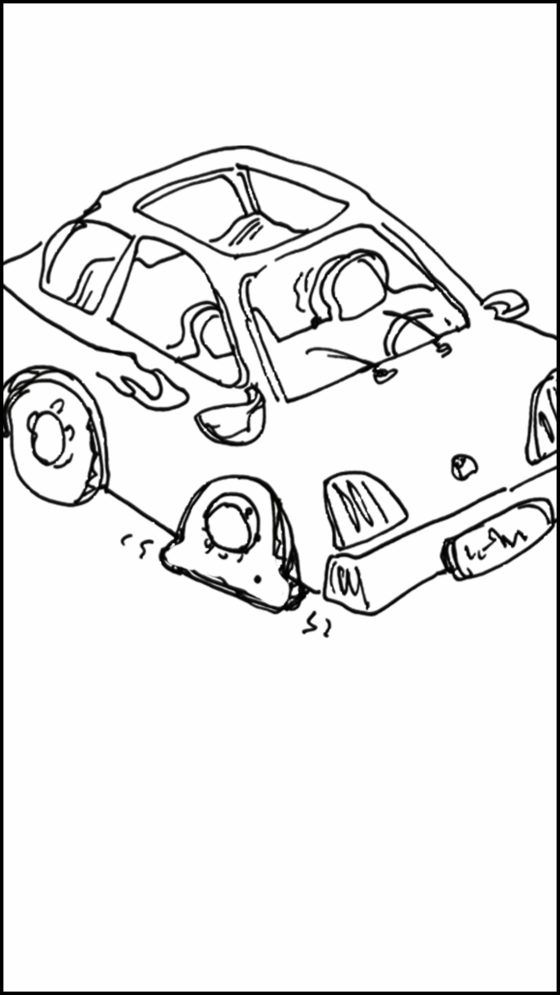 boring car doodle by Stella Jurgen
