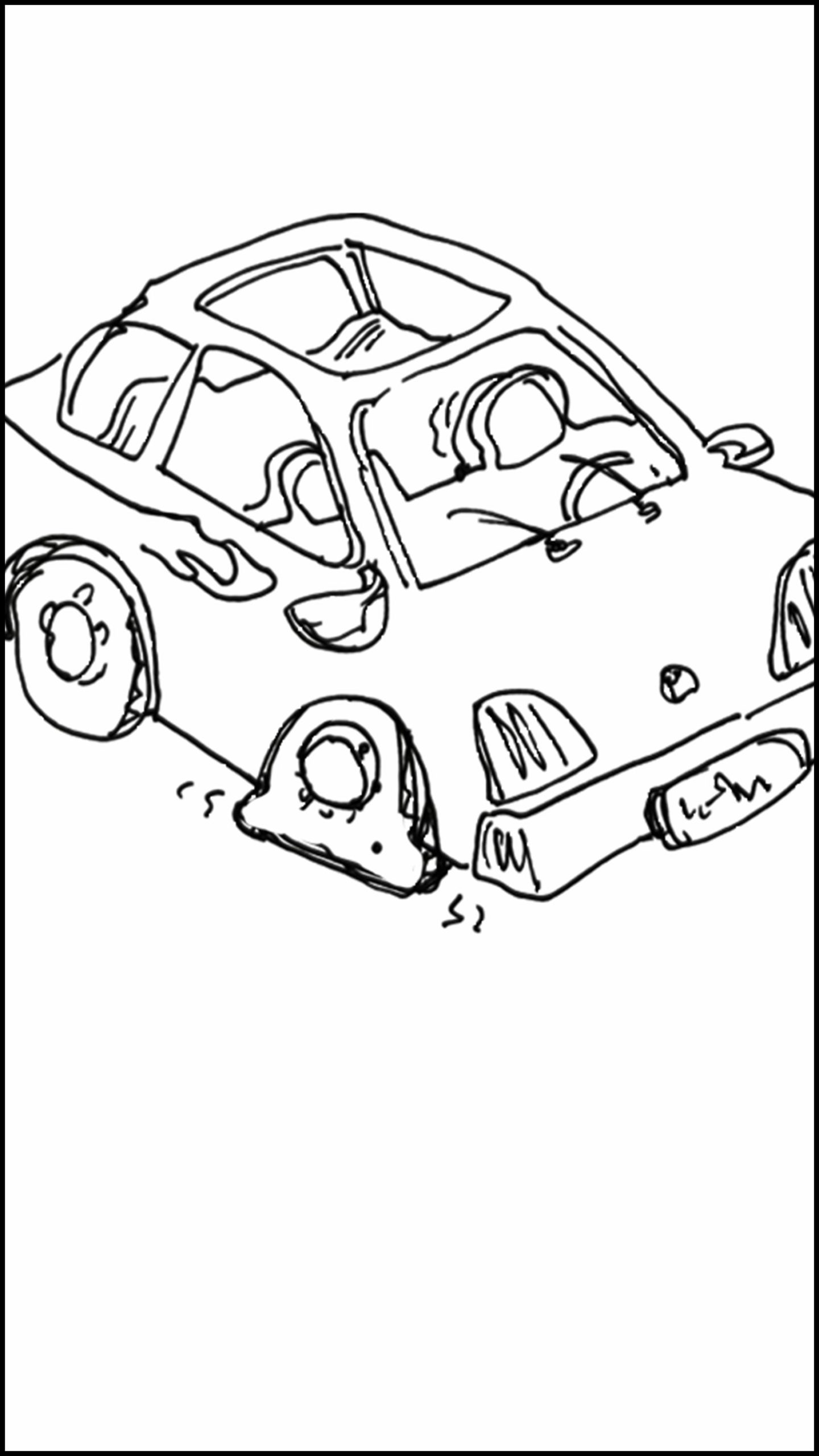 boring car doodle by Stella Jurgen