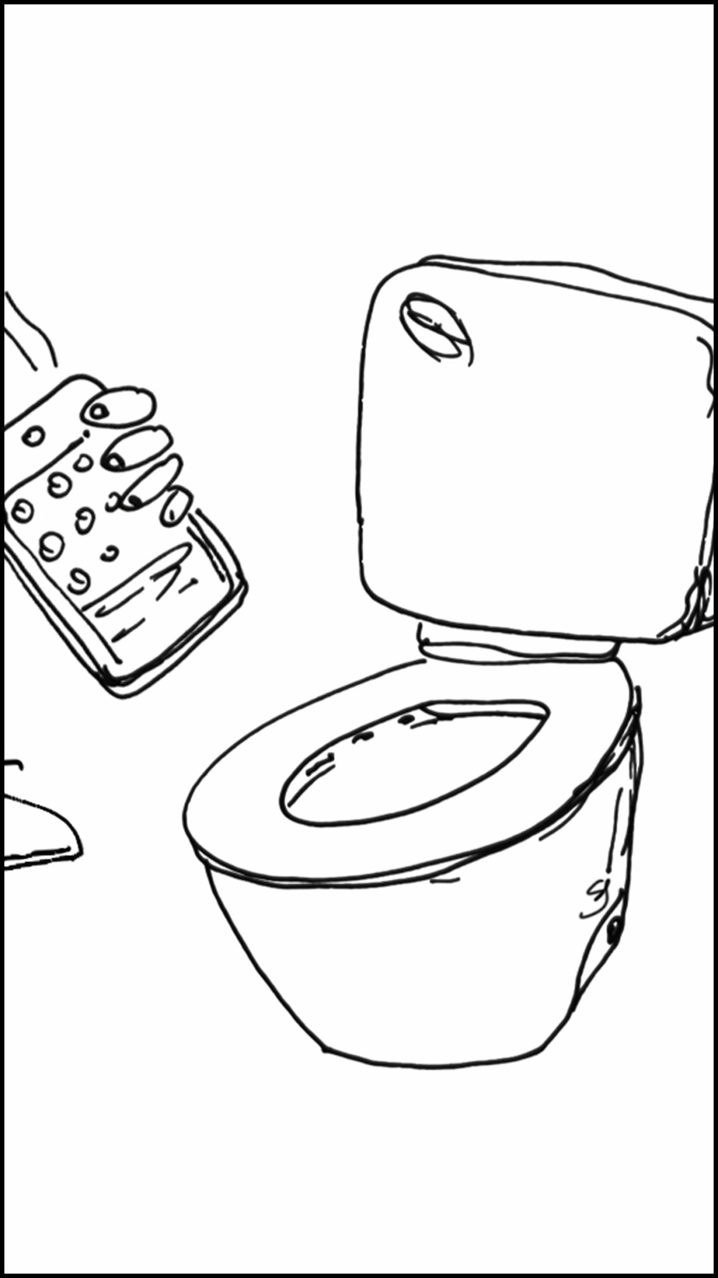 boring toilet doodle by Stella Jurgen