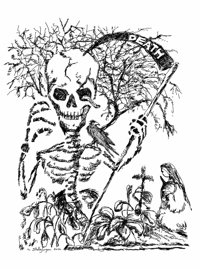 Death illustration by Stella Jurgen